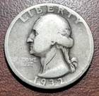 1932-D Washington Quarter KEY DATE 25c GOOD  Original Toning 90% Silver Coin
