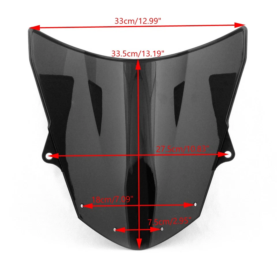 Windshield WindScreen fit for Kawasaki ZX6R 2009-2022 ZX10R 08-10 Iridium Foto 2 de 3