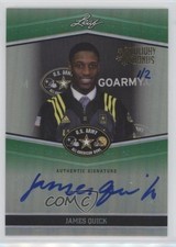 2013 Leaf Metal Draft Green Prismatic Holiday Bonus 1/2 James Quick Auto 8s6