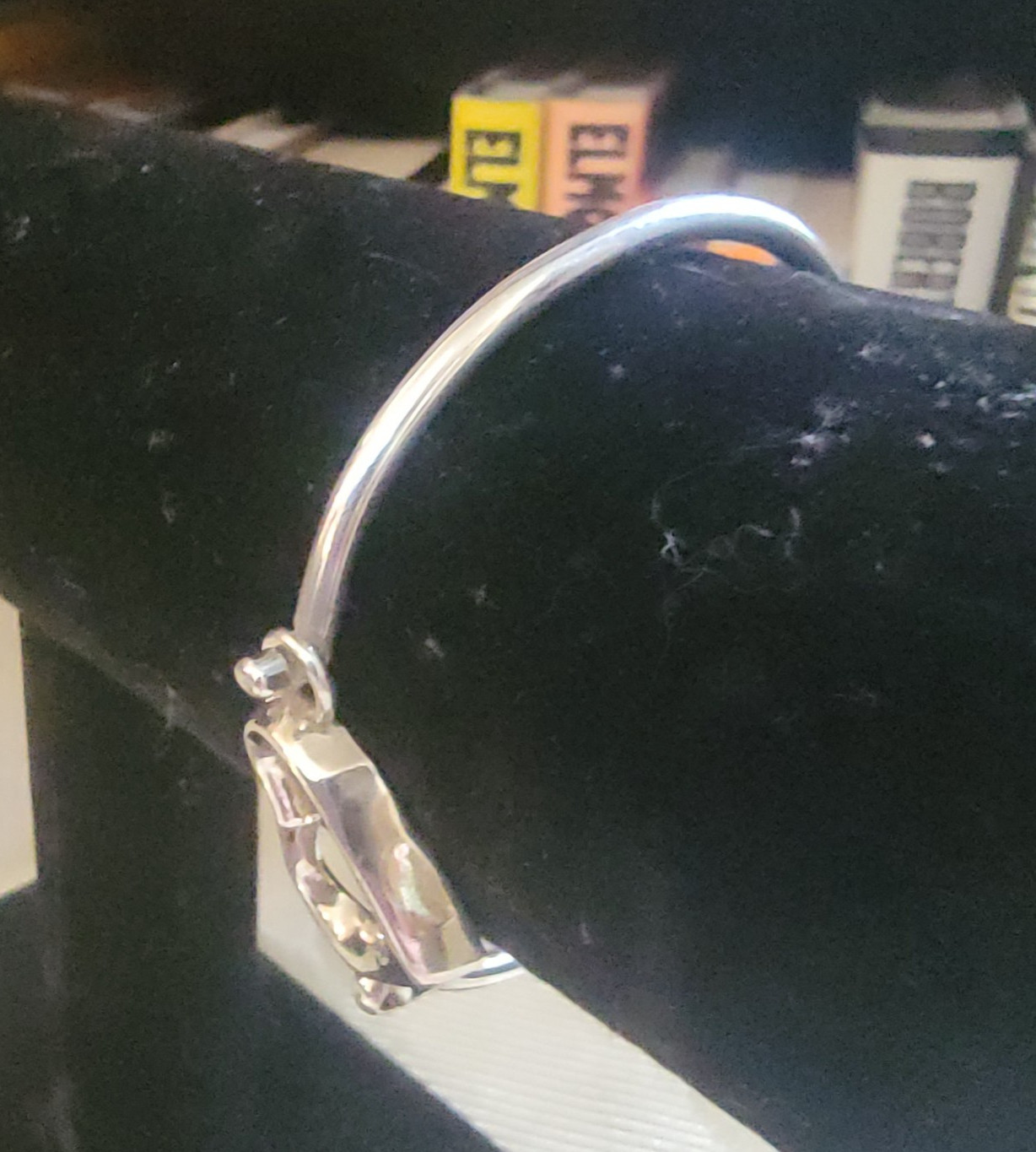 Solid 925 Strling Silver Heart Bracelet latched B… - image 5