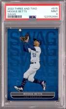 MOOKIE BETTS 2022 Panini Three & Two Swag Case Hit SP Insert #S15 PSA 9 Mint
