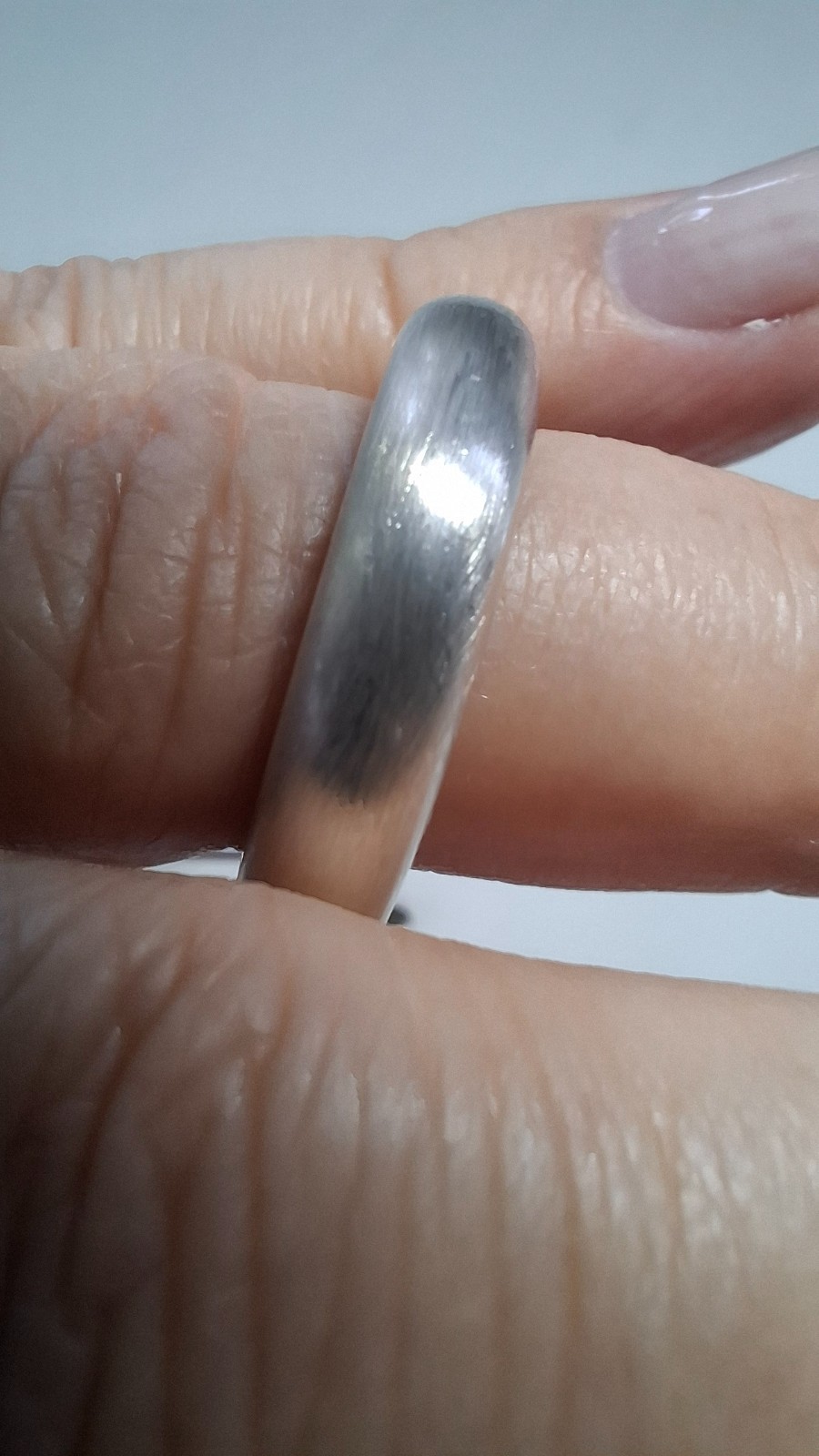 Ring silver 925 simple solid heavy round band rin… - image 9