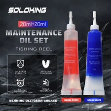 2pcs/ser Fishing Reel Oil + Grease Lubricant, Baitcasting Spinning Fishing Reel