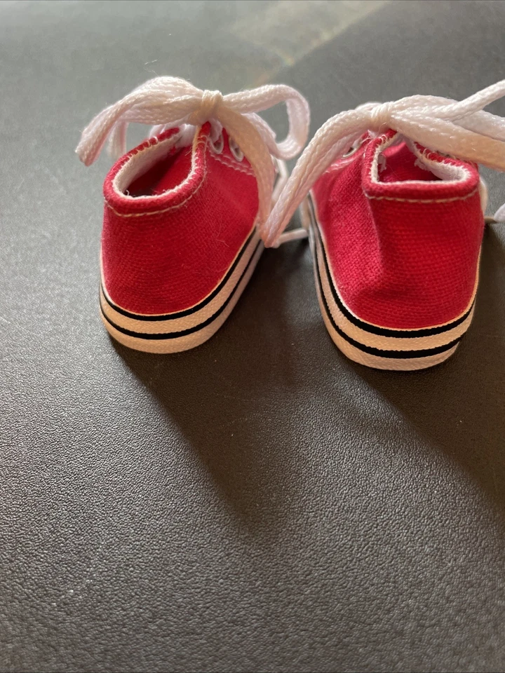 Zapatos de tenis de lona roja ropa para muñecas 15” 16” 17” muñeca Bitty Baby Alive Gotz Foto 4 de 4
