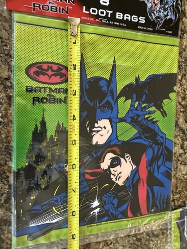 NOS VTG 1997 Batman And Robin PARTY SUPPLIES Loot Bags Dc Comics RARE🔥 ...