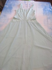 DELICATES Semi Sheer Blue Lace  Polyester Nightgown - Size M