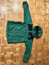 The North Face Jacket Boys 10/12 Green HyVent Hooded Rain Windbreaker
