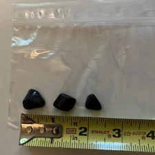 🖤 Tumbled Black Stones (Set of 3)