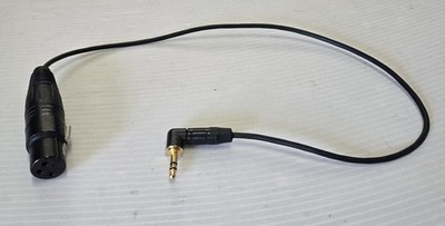 Neutrik Gold Mini Jack 3.5 mm Right-Angle Stereo to 3 Pin XLR Female Cable 1.5ft