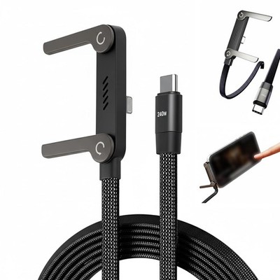 ARMORCASE  PowerStand Cable   240W USB-C Fast Charging Cable with Built-In Phone
