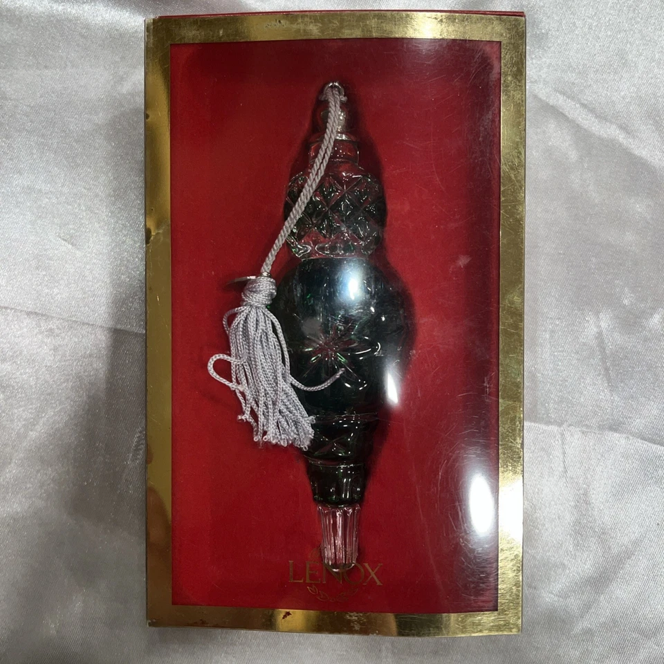 Lenox Color Gemas Esmeralda Plomo Cristal Adorno Longitud 5 1/2" - Caja Original Foto 2 de 4