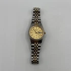 Vintage Ladies Seiko SQ 3Y03-0169 Two Tone Watch - Day/Date - Untested