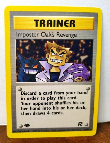 POKEMON IMPOSTER OAKS REVENGE 76/82 1ST EDITION TRAINER TEAM ROCKET LP-NM GENGAR