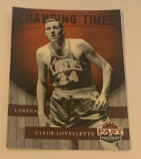 2012 Panini Past & Present Clyde Lovellette Changing Times Card - L. A. Lakers
