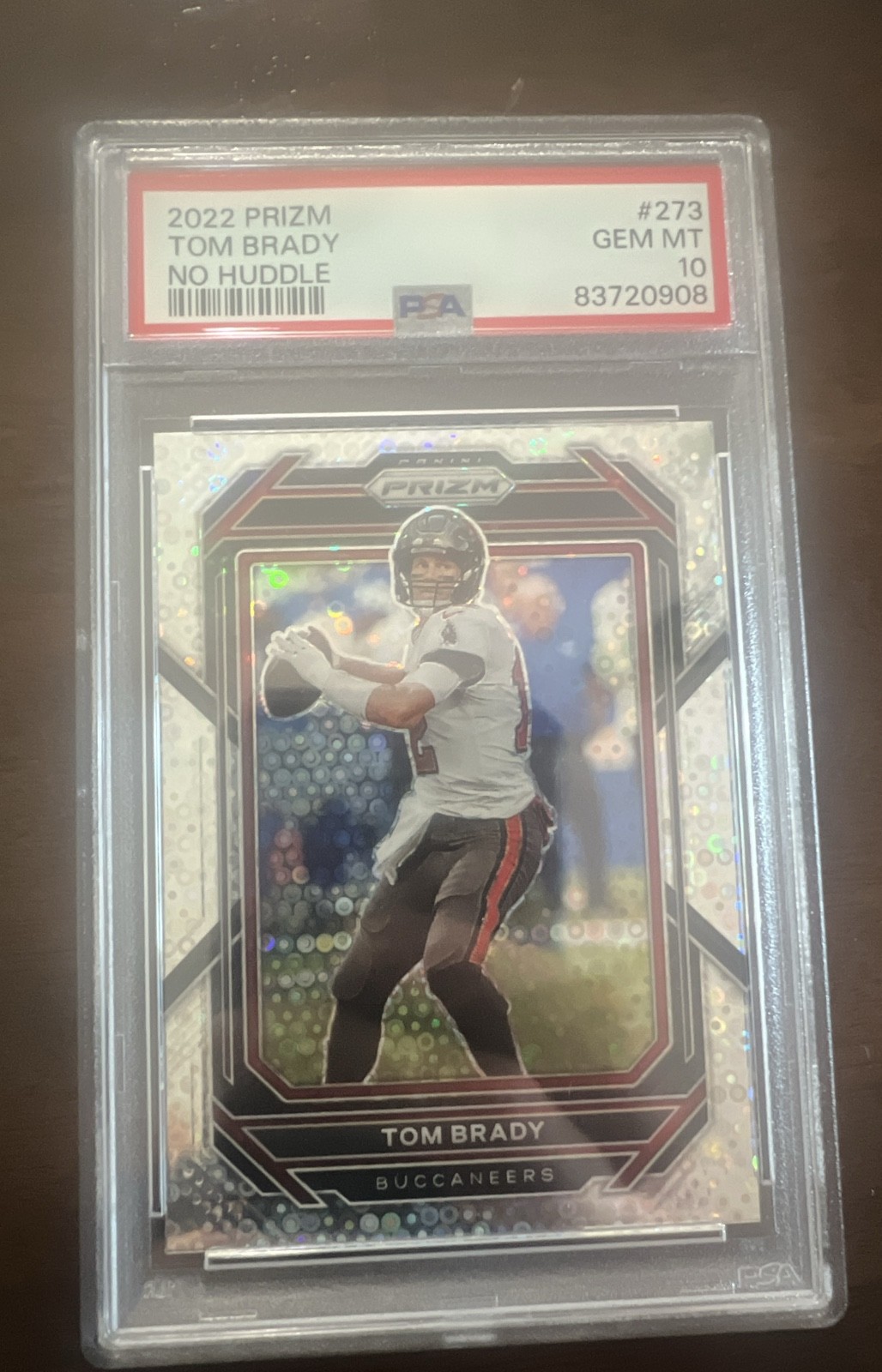 2022 Panini Prizm - Tom Brady #273 No Huddle Prizm PSA 10
