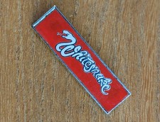 Vintage Enamel Whitesnake Badge. Red & White Design. Rock Music Memorabilia.