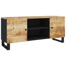 Industrial-Style TV Cabinet in Solid Wood with Multiple Material Options vidaXL
