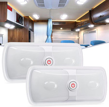2Pcs RV Interior Lights 12V-24V LED Ceiling Light Fixture with on off Switch ins