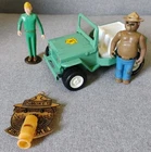 Vintage Tonka Smokey The Bear & Ranger Figures In Vehicle & Whistle -Hong Kong