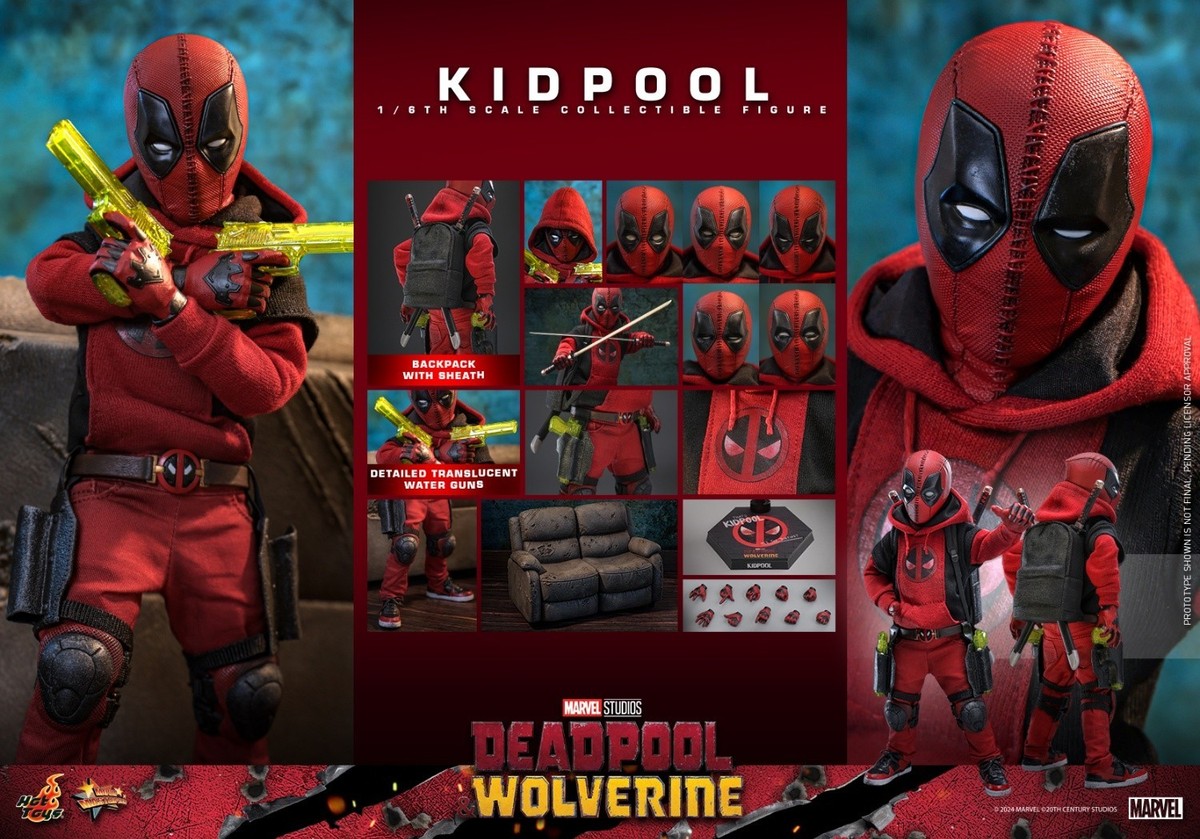 In Stock New Hot Toys MMS763 Deadpool & Wolverine Kidpool 1/6