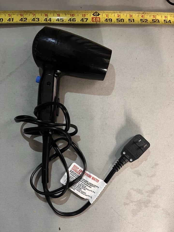 Conair Compact Dryer 1875 Watt Lightweight, Folding & Portable Travel - Black - Image 3 of 3