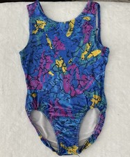 GK ELITE Leotard Sz Medium Gymnastics Dance High Neck