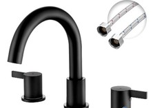 JAKARDA Two Handle 8inch Widespread Bathroom Faucet 3 Holes Sink Matte Black