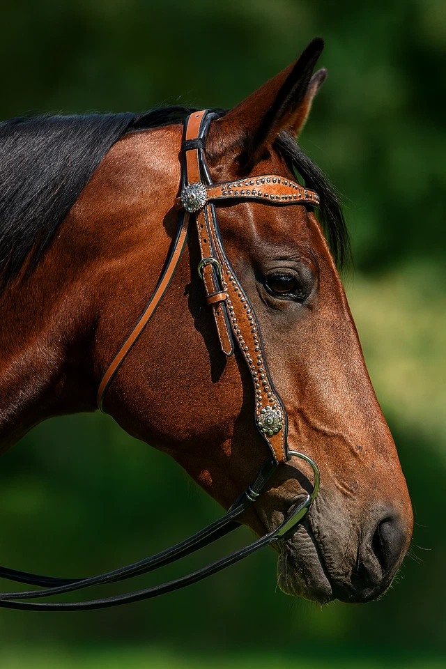 Concho Western Bridle - Cabecero con riendas - AE-HS72 Foto 2 de 4
