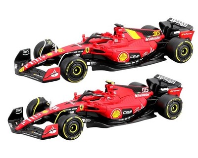 Bburago Ferrari SF-24 2er-Set Modellauto 1:43 Leclerc Sainz F1 Lizenz Modelle