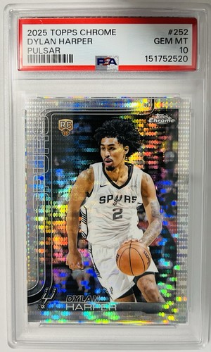 2025 Topps Chrome Dylan Harper Spurs #252 Pulsar RC PSA 10 Gem Mint 💎 🔥