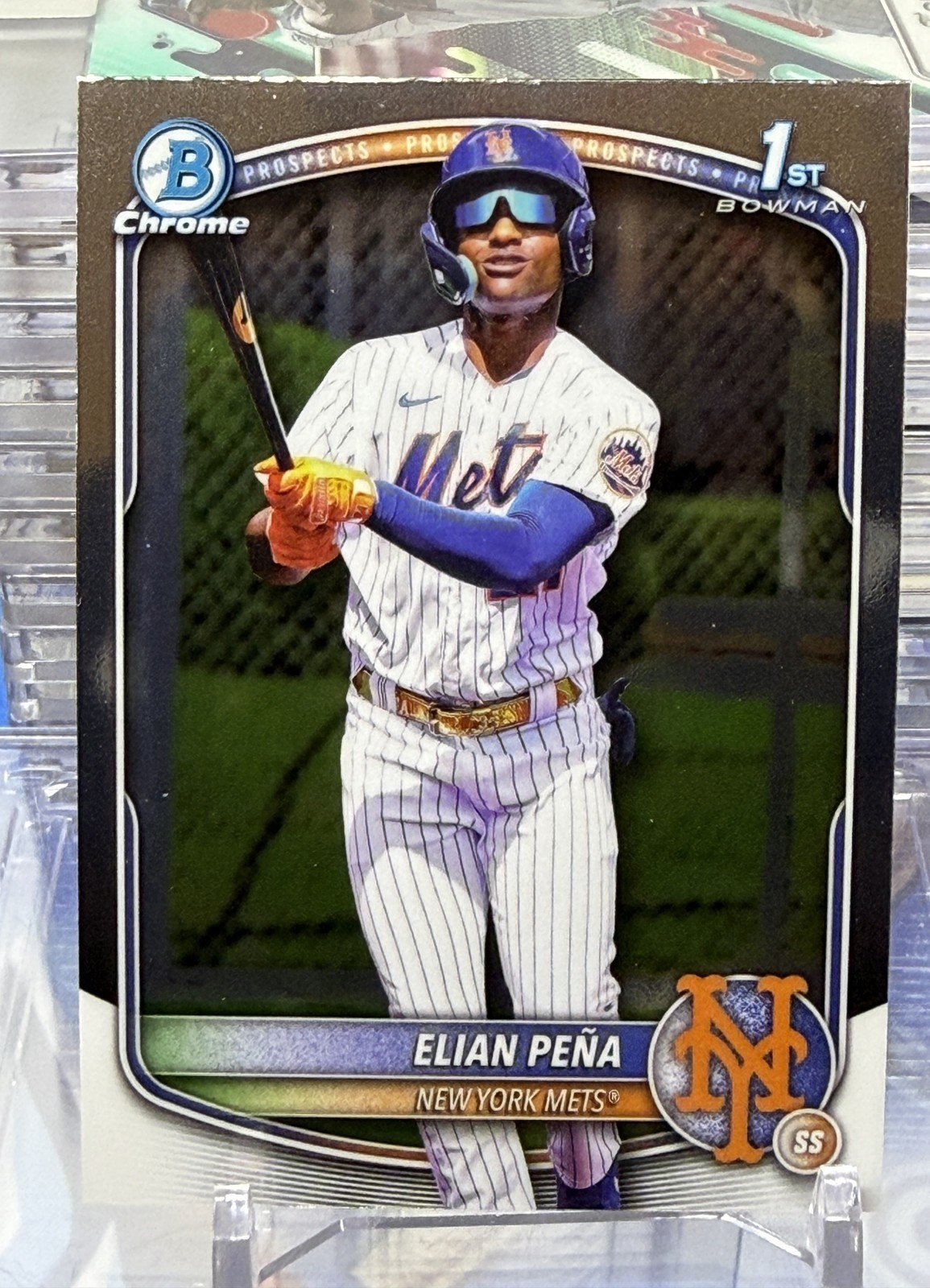 2025 Bowman Chrome Elian Pena #BCP-155 1st Prospect Mets