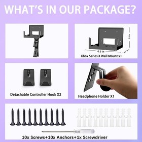 Wall Mount Kit for Xbox Series X Steel Wall Mount Kit Shelf Stand Accessories