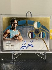 SION JAMES 2025-26 TOPPS 3 RPA ROOKIE TRIPLE PATCH gold RC auto /10
