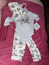 Disney Baby  3 Piece Set Minnie Mouse 3/6 Nwt