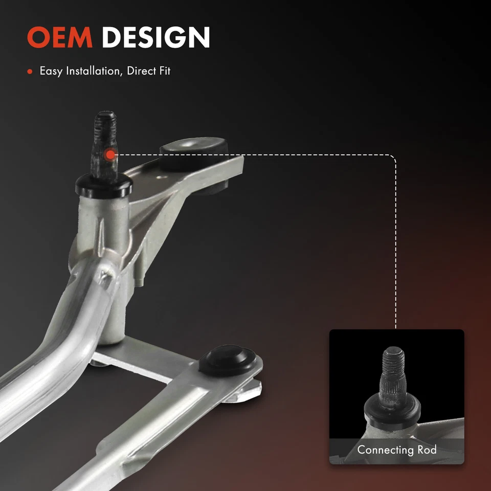 Enlace limpiaparabrisas sin motor para Cadillac Chevy Silverado 1500 GMC Sierra Foto 3 de 4