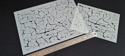 Cracked Grunge Texture FX Stencil Pattern Airbrushing Freehand Flaking Paint