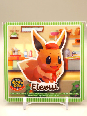 Eevee Pokemon Cafe Coaster Family Mart Nintendo Japan H914