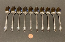 10 EVS4 Everbrite Stainless  Demitasse Spoons FREE SHIPPING