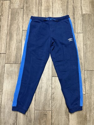 Umbro Pants Men's Medium Y2K Blue Activewear Track/Soccer Sweats