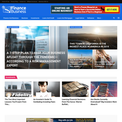 Business and Finance Blog WordPress Adsense & Clickbank Ready SEO-Friendly Site