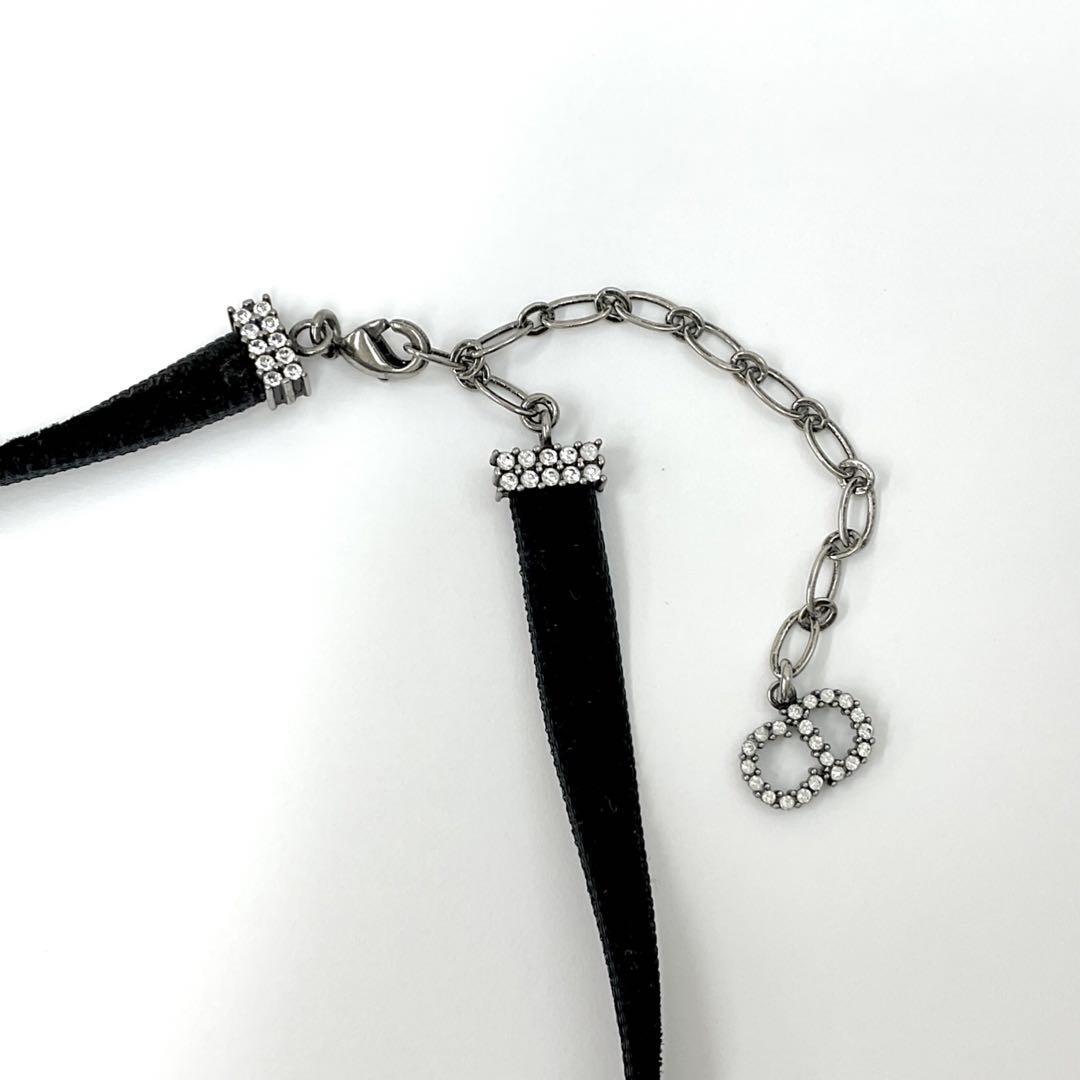 おしゃれ上級者☆真鍮製Dior\tASTERODIOR イヤーアクセサリー vintage】Christian Dior / Dior logo teardrop rhinestone