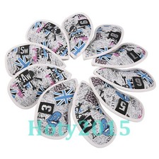 10pcs/set UK Flag and Skull Golf Iron Club Head Covers 3-9,Pw,Sw,Aw Fit R/H