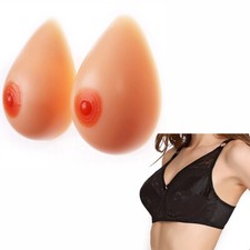 Silicone Teardrop Breast Forms Fake Boobs Enhancer TG TV Crossdresser Drag Queen