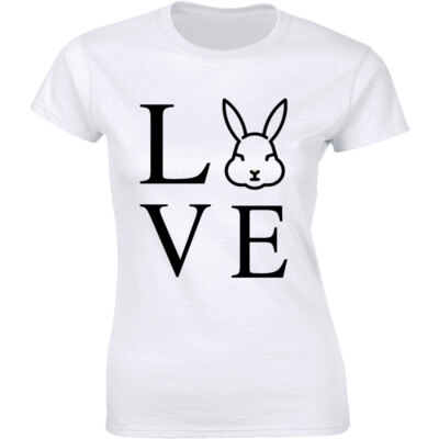Love Bunny Happy Easter Cute Easter Bunny Women T-Shirt Gift Idea