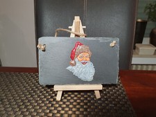 Dekoracja świąteczna " Mikołaj na łupku " do powieszenia