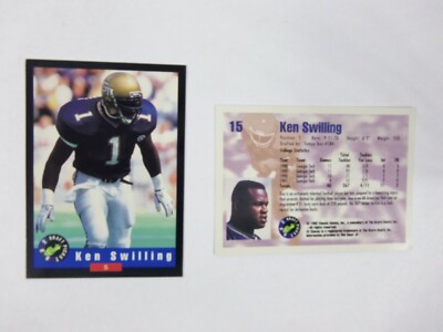 1992 Classic Draft Football Picks #15 Ken Swilling RC Rookie Georgia Tech 