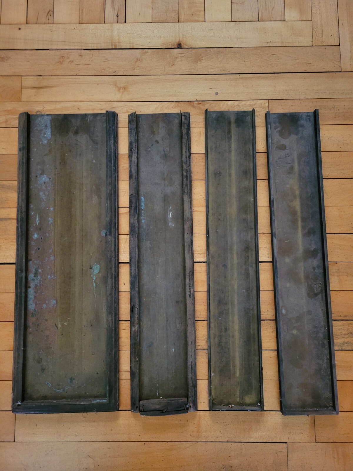 Antique Letterpress Printer Block Galley Type Tray 24" All Brass with