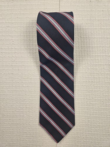 Brooks Brothers MAKERS Stripe Pattern Tie, Made in USA silk Purple type blue-purple Vintage Second Hand