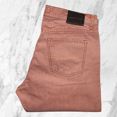 Jacob Cohen jeans Herren Rosa Salmone Super Wurde 610 Größe 40 W40/54 ita