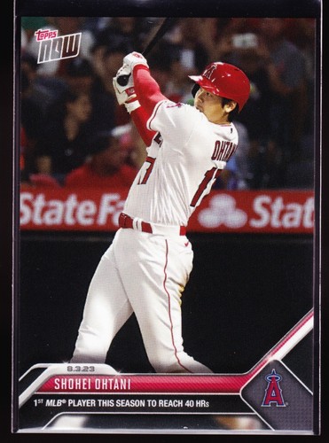 Shohei Ohtani Angels 1ST to 40 HR 4 Scoreless v Mariners 2023 Topps Now 647 Base